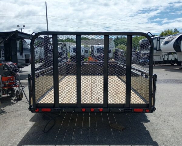 2024 PJ Trailers 7x14 7K Powder Coated Open Utility w/Rear Ramp Gate, Solid Metal Side Walls - Image 6