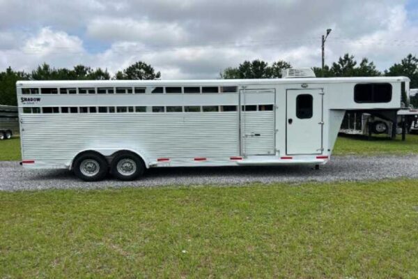 Used 2022 Shadow STK Stock Trailer with 8′ Short Wall - Image 3