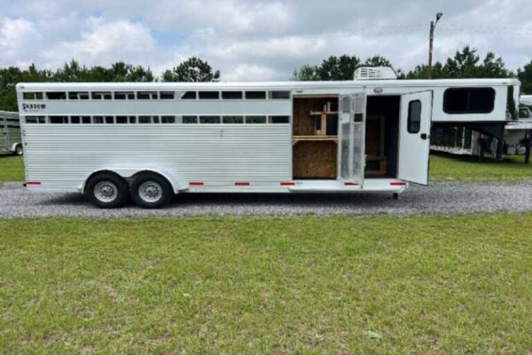 Used 2022 Shadow STK Stock Trailer with 8′ Short Wall - Image 4