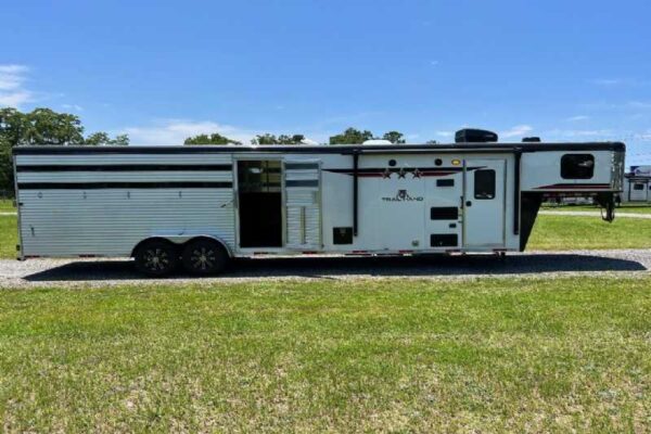 2024 Bison Trail Hand 708160 Stock Trailer with 8' Short Wall - Image 2