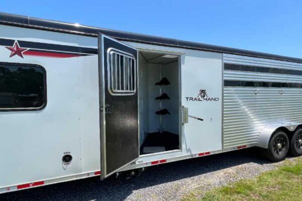 2024 Bison Trail Hand 708160 Stock Trailer with 8' Short Wall - Image 7