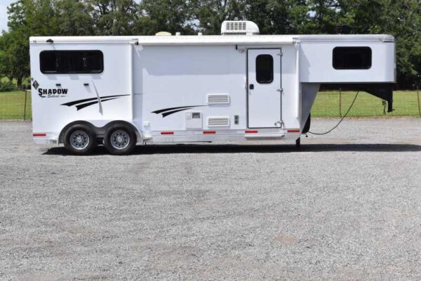 2014 Shadow 7208GLQ 2 Horse Trailer with 8' Short Wall - Image 2