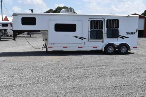 2014 Shadow 7208GLQ 2 Horse Trailer with 8' Short Wall - Image 8