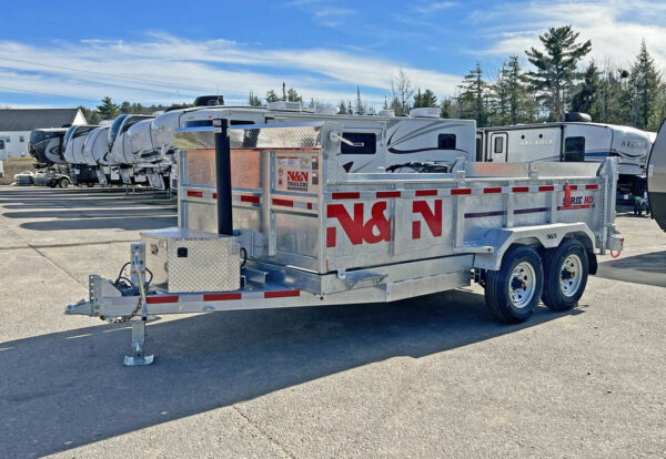 2024 N&N Trailers 7×14 14K Galvanized Hydraulic Dump w/Ramps, 2-Way Spreader Gate, Tarp Kit - Image 4