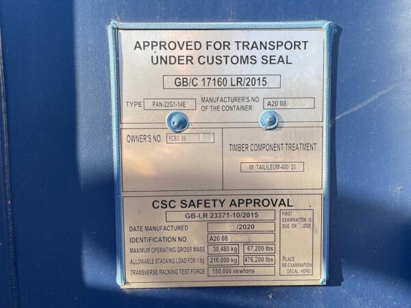 One Trip 40ft Shipping Container (Blue) - Image 2