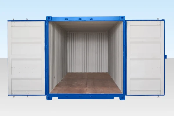 20FT Self Storage Container With Bamboo Floor – Blue (RAL 5010) - Image 3