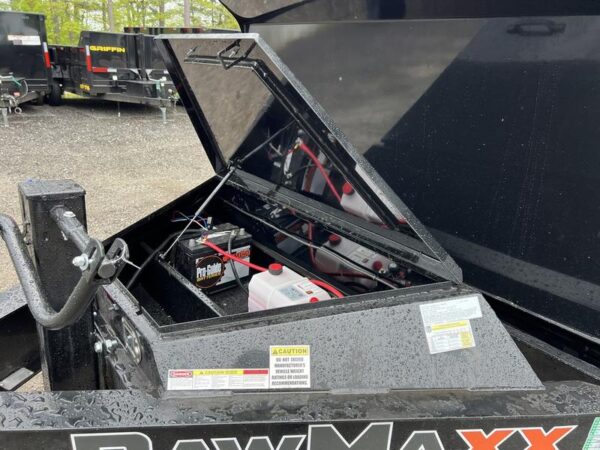 2024 RawMaxx Trailers 7X16 14K Powder Coated Dump w/ Tarp Kit - Image 19