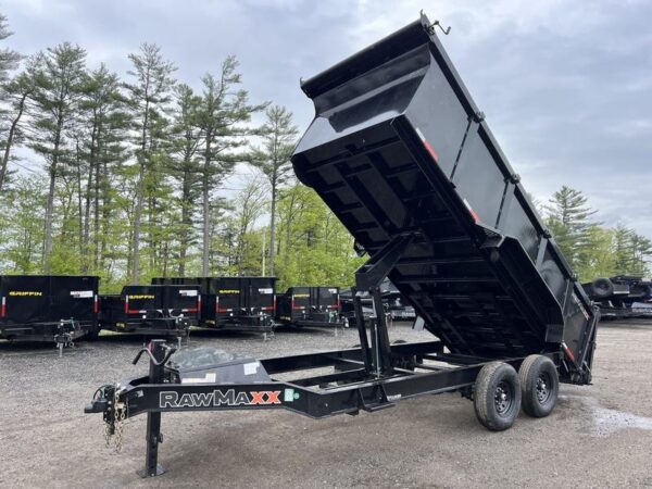 2024 RawMaxx Trailers 7X16 14K Powder Coated Dump w/ Tarp Kit - Image 13