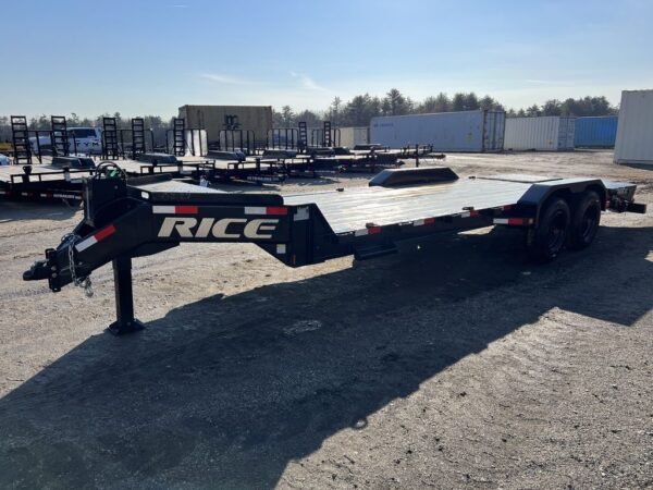 2024 Rice Trailers 7X18 Promax Industrial 21K Equipment w/Hydraulic Jack & Full Width Ramps