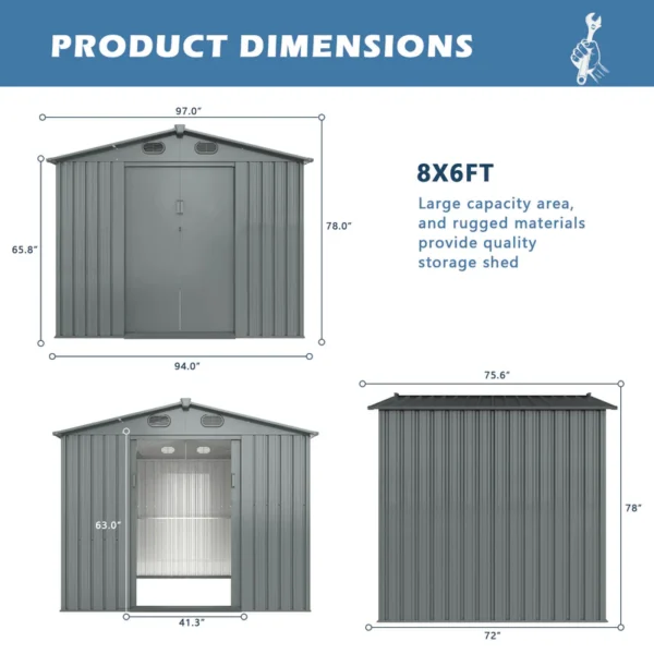 Metal Storage Shed For Sale - Image 2