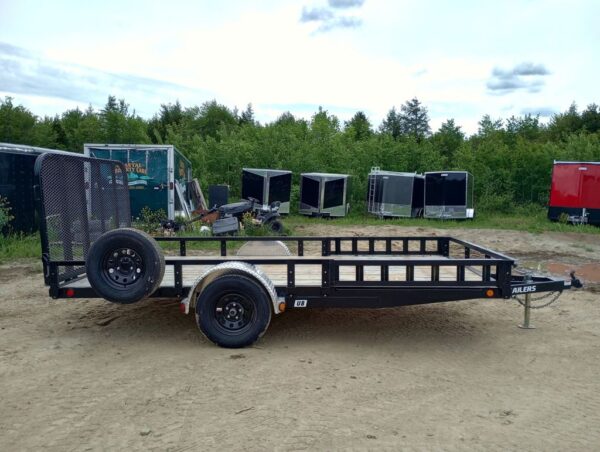 2024 PJ Trailers 7x14 Powder Coated Open Utility w/Rear Ramp Gate, ATV Side Loading Ramps - Image 6