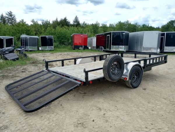 2024 PJ Trailers 7x14 Powder Coated Open Utility w/Rear Ramp Gate, ATV Side Loading Ramps - Image 5