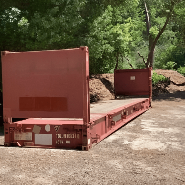 Used 40ft Flat Rack Shipping Container - Image 2